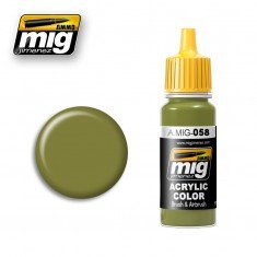 Акрилова фарба Світло-зелений хакі (Light Green Khaki) Ammo Mig 0058