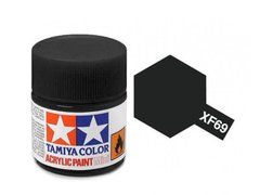 Акриловая краска XF69 черная (black Nato) 10мл Tamiya 81769