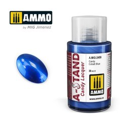 A-STAND Candy Cobalt Blue Metallic Coating Cobalt Blue Ammo Mig 2459