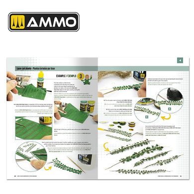 Книга "Школа моделирования - Как использовать растительность в ваших диорамах" (англ., исп) Ammo Mig 6254