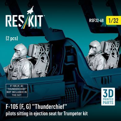 Figures 1:32 F-105F/G "Thunderchief" pilots sitting in ejection seat for Trumpeter Reskit RSF32-0068
