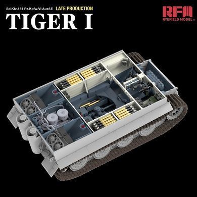 Збірна модель 1/35 танк Sd.Kfz.181 Pz.Kpfw.VI Ausf.E Tiger I Пізнє виробництво з повним інтер&rsquo;єром і