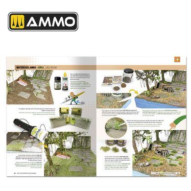 Книга "Школа моделювання - Як використовувати рослинність у ваших діорамах"(англ.,ісп) Ammo Mig 6254