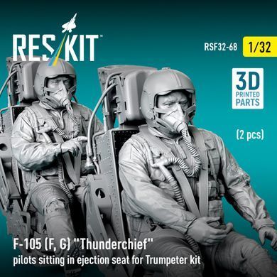 Figures 1:32 F-105F/G "Thunderchief" pilots sitting in ejection seat for Trumpeter Reskit RSF32-0068