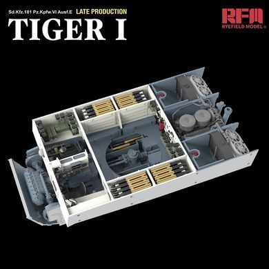 Збірна модель 1/35 танк Sd.Kfz.181 Pz.Kpfw.VI Ausf.E Tiger I Пізнє виробництво з повним інтер&rsquo;єром і
