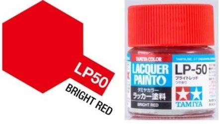 Нитро краска LP50 Ярко-красный (Bright Red), 10 мл. Tamiya 82150