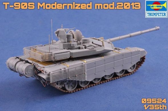 Збірна модель 1/35 москальського танка T-90S Modernized (Mod 2013) Trumpeter 09524