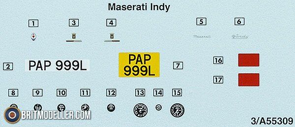 Стартовый набор для моделизма автомобиля Maserati Indy Airfix 55309