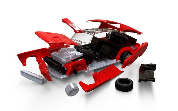Сборная модель конструктор автомобильный Ford mustang GT 1968 Quickbuild Airfix J6035