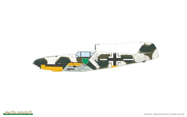 Сборная модель 1/72 винтовой самолет Bf 109F-4 Profipack Eduard 70155