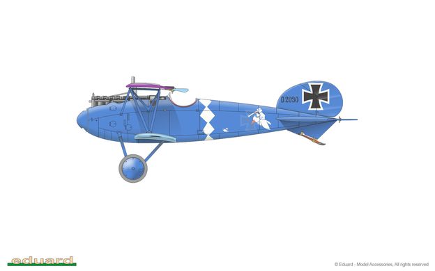 Сборная модель 1/72 винтовой самолет Albatros D.V Weekend edition Eduard 7406