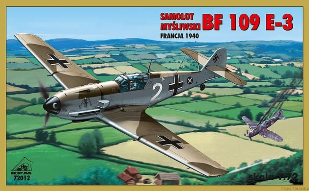 Збірна модель винищувача 1/72 Bf 109 E-3 Francja 1940 RPM 72012
