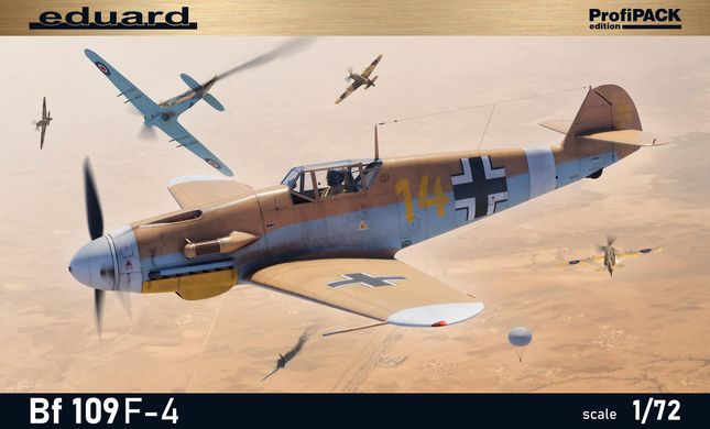 Prefab model 1/72 propeller plane Bf 109F-4 Profipack Eduard 70155