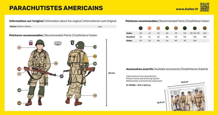 Фігури 1/72 Parachutistes Americains US Paras Heller 49651