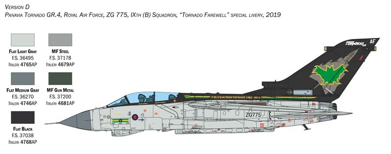 Сборная модель 1/32 самолет Tornado GR.4 Italeri 2513