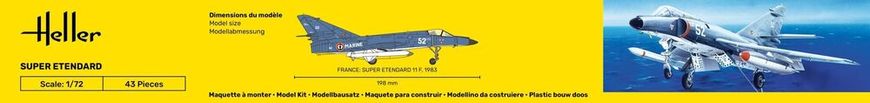 Prefab model 1/72 Super Etendard Heller 80360 plane