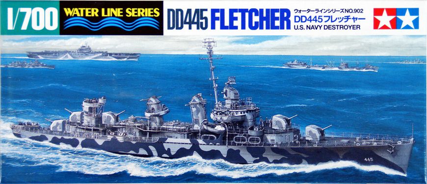 Сборная модель 1/700 американский эсминец U.S. Navy DD445 Fletcher Tamiya 31902