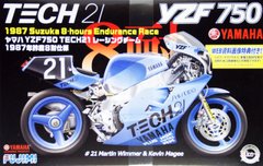 Сборная модель 1/12 мотоцикл Yamaha YZF 750 Tech 21 1987 Suzuka 8 Hours Endurance Race Fujimi 14132