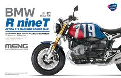 Збірна модель 1/9 мотоцикл BMW R nineT Option 719 Mars Red/ Cosmic Blue (pre-coloured) Meng Model MT