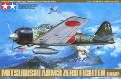 Збірна модель 1/48 літак Mitsubishi A6M3 Zero Fighter (HAMP) Tamiya 61025