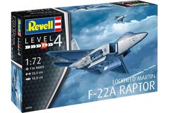 Сборная модель Самолета Lockheed Martin F-22A Raptor Revell 03858 1:72