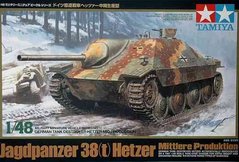 Збірна модель танка Jagdpanzer 38 (t) Hetzer Mittlere Produktion Tamiya 32511 1:48