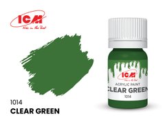 Акрилова фарба Прозорий зелений (Clear Green) ICM 1014
