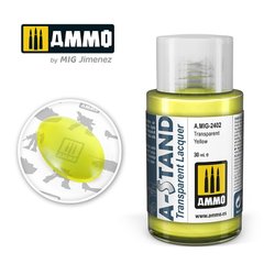 Прозрачный желтый лак A-STAND Transparent Yellow Ammo Mig 2402