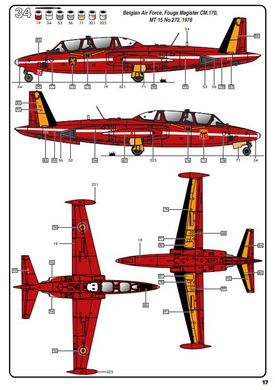 Збірна модель 1/48 реактивний літак Fouga Magister Стартовий набір Heller 35510
