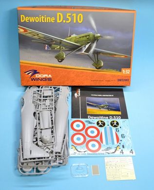 Збірна модель 1/32 винищувач Dewoitine D.510 DW 32003
