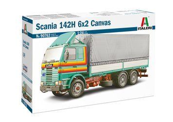 Assembly model 1:24 truck Scania 142H 6x2 Canvas Italeri 90762
