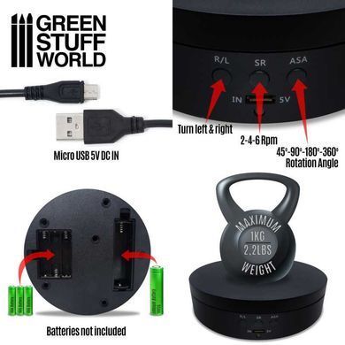 Електрична поворотна основа 136 мм Green Stuff World 2360