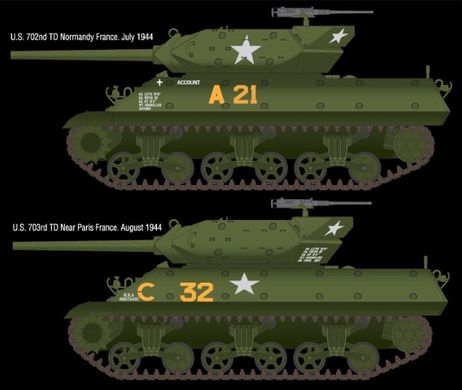 Сборная модель 1/35 танк U.S. ARMY M10 GMC Academy 13288