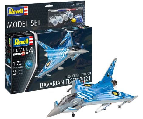 Стартовый набор для моделизма 1/72 Model Set Eurofighter Typhoon "Bavarian Tiger 2021" Revell 63818
