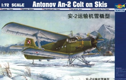 Збірна модель 1/72 польського літака Antonov An-2 Colt on Skis Trumpeter 01607