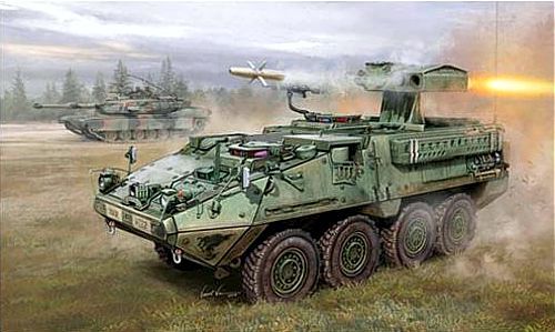 Збірна модель 1/35 ПТРК M1134 Stryker Trumpeter 00399