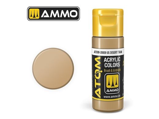 Акриловая краска ATOM US Desert Tan Ammo Mig 20009