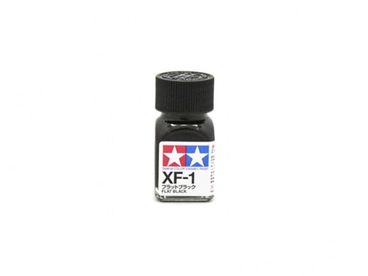 Эмалевая краска XF1 Черный матовый (Flat Black) Tamiya 80301