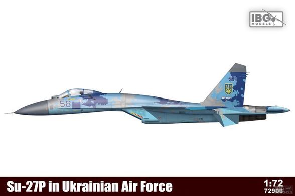 Сборная модель 1/72 истребитель Су-27П Воздушных сил ВС Украины IBG 72906