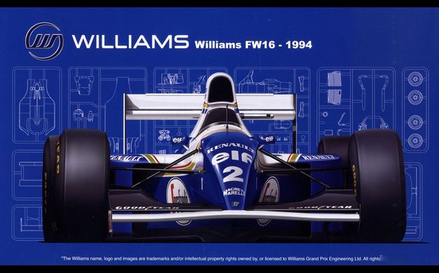 Сборная модель Williams FW16 Renault (San Marino GP/Brazilian GP/Pacific GP) | 1:20 Fujimi 09212