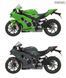 Сборная модель 1:9 мотоцикл Kawasaki Ninja ZX-10RR Meng Model MT-008