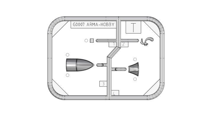 Assembled model 1:72 Nakajima Ki-43 II Hayabusa Arma Hobby 70078