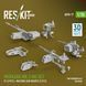 Scale model 1:35 set of Merkava Mk.3, V1 machine guns (3 pcs.) + machine gun mounts (3 pcs.) for the Meng/HobbyBoss Reskit AV35-0017 set