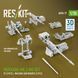 Scale model 1:35 set of Merkava Mk.3, V1 machine guns (3 pcs.) + machine gun mounts (3 pcs.) for the Meng/HobbyBoss Reskit AV35-0017 set