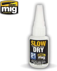 Клей Ціаноакрилат повільного висихання (Slow Dry Cyanoacrylate) Ammo Mig 8013
