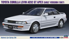 Сборная модель 1/24 автомобиль Toyota Corolla Levin AE92 GT Apex Early Version (1987) Hasegawa HC36-2