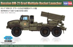 Сборная модель 1/72 РСЗО BM-21 Grad Multiple Rocket Launcher Hobby Boss 82931