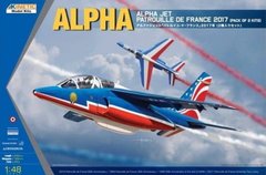 Сборная модель 1/48 (2 самолета в наборе) самолет Alpha Jet Patrouille de France 2017 Kinetic 48064