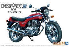 Збірна модель 1/12 Honda CB400N Hawk-III '78 Aoshima 06305