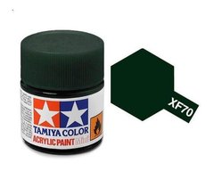 Акриловая краска XF70 темно-зеленая (Dark Green) 10мл Tamiya 81770